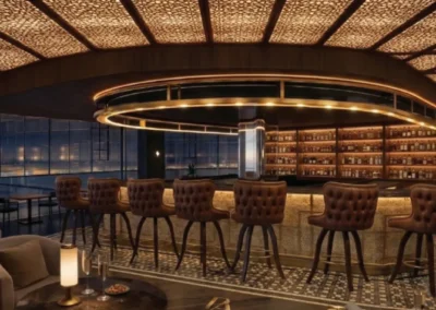 Home 9 Restaurant Bar Area Rendering