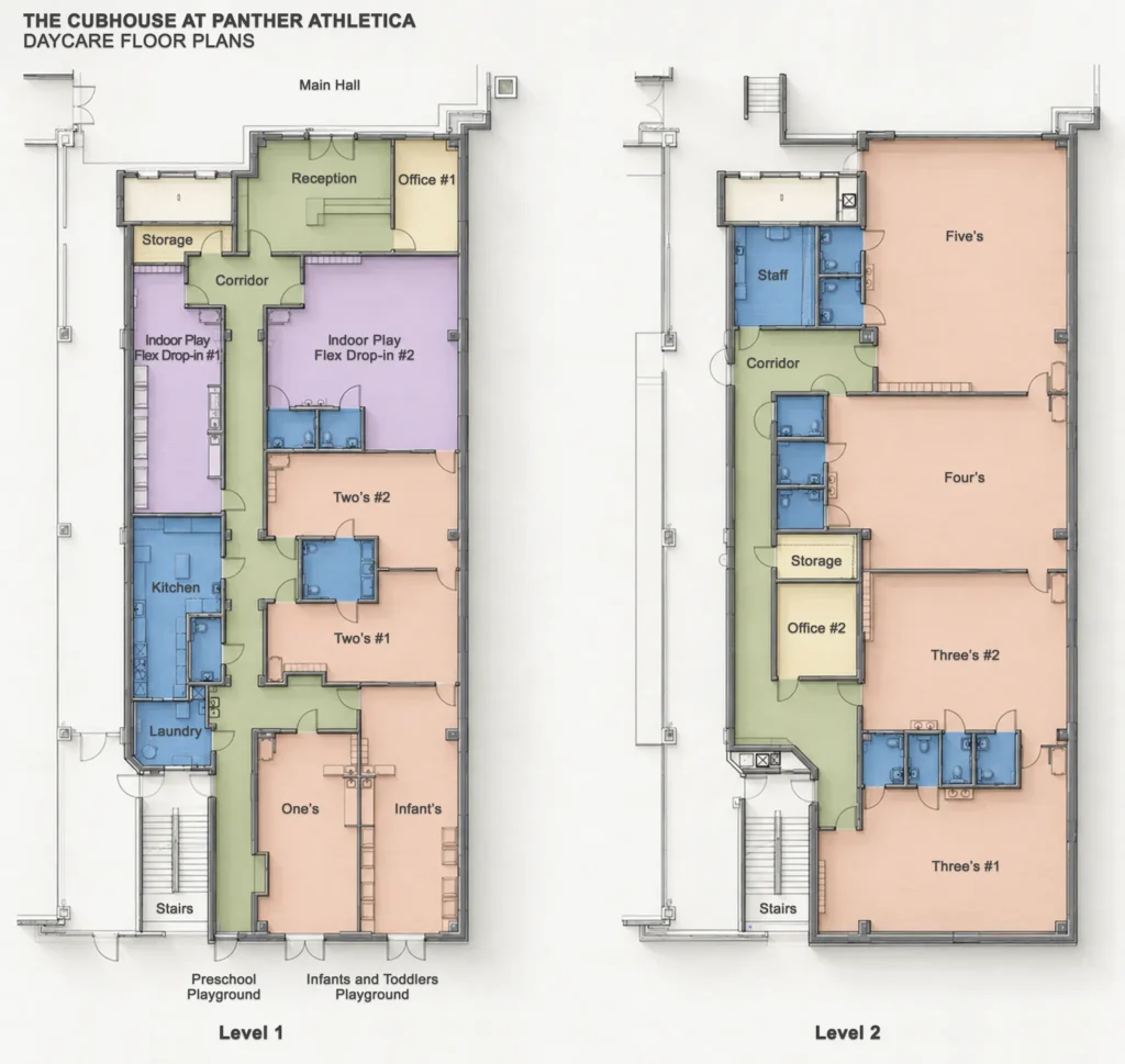 Cubhouse Floor Plan, Labeled