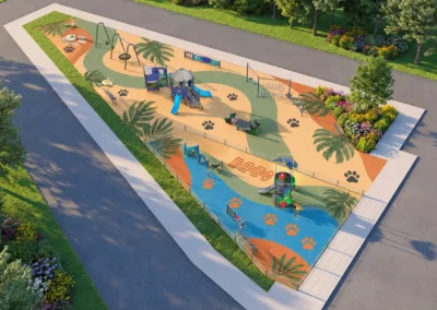 Home 15 Cubhouse Childcare Playground Aerial Rendering