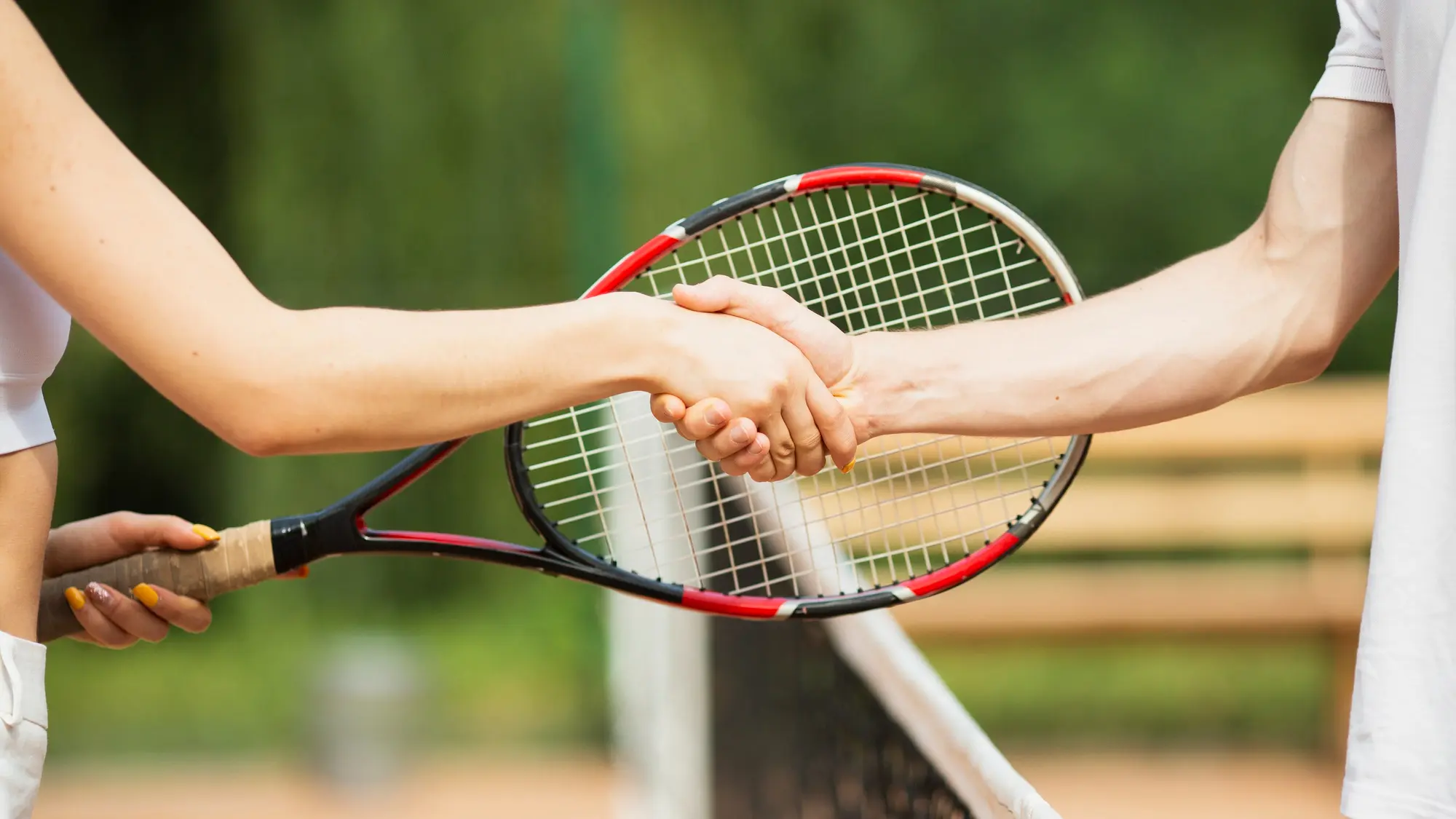 Tennis Players Shaking Hands-1 Tennis Players Shaking Hands